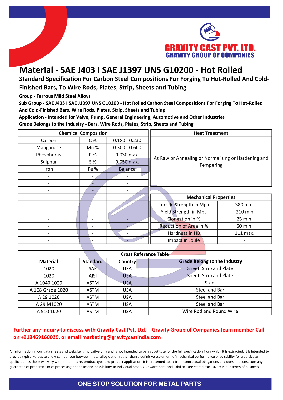 SAE J403 I SAE J1397 UNS G10200 - Hot Rolled.pdf